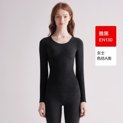 Hodo 美体内衣女修身显瘦秋衣秋裤打底薄款色纺A类棉毛衫保暖套装