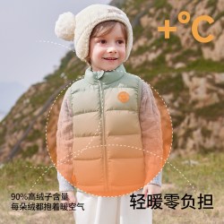 贝肽斯 [三防]儿童羽绒马甲抗菌绒秋冬新款男女童宝宝保暖外穿背心