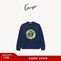 KENZO 26秋冬新品 男女同款唱片图案修身版型休闲卫衣 79 L