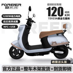 永久 电动摩托车NFC智能电摩电动车时尚小龟王男女骑行踏板电瓶车 雾霾灰 1A无电池需自配电池（裸车）