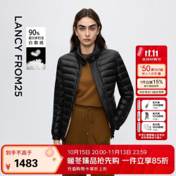 朗姿 百搭白鹅绒排骨羽绒服