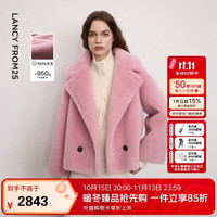 朗姿 25绵羊毛大翻驳领松弛感毛绒外套仿皮草女2026年冬季新款