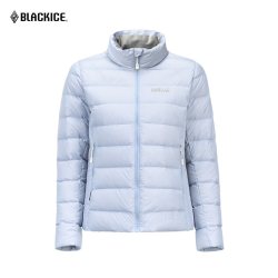 黑冰 户外立领无帽保暖内胆鹅绒轻薄短款羽绒服女款鹅绒上衣8161