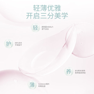moody 彩色隐形眼镜日抛裸感片黑加仑紫200度10片装