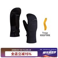 OVERIDEHALO 滑雪手套内置护腕专业单板刻滑防水耐磨保暖透气闷子护具 Overide 全山手套 玄曜黑 | 2627新款 M