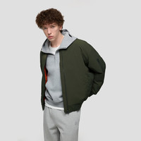Gap 防风刺绣棒球领宽松棉服休闲夹克