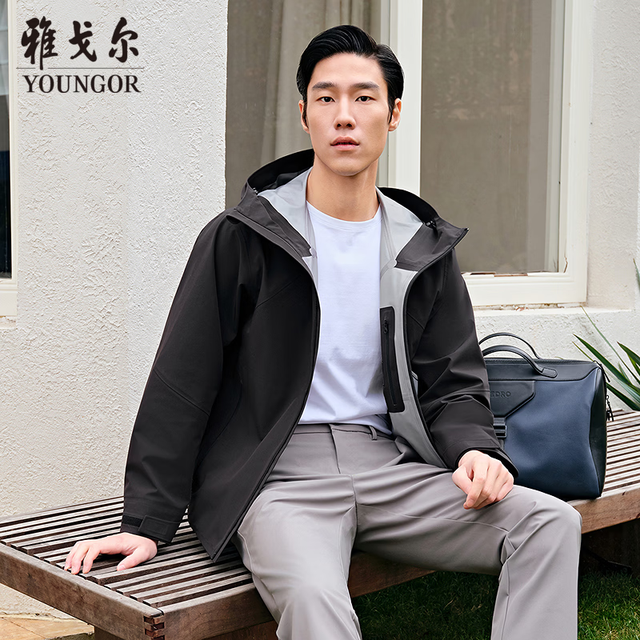 雅戈尔 立领单茄克四面弹舒适夹克 VJJK414977FQA