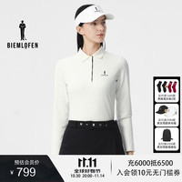 比音勒芬高尔夫 2026秋新女装微绒感细腻亲肤透气修身休闲运动长袖POLO衫