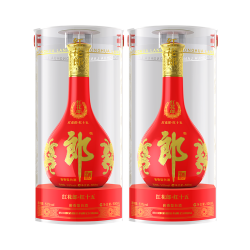 郎酒 红花郎十五 酱香型白酒53度 15年 53度 500mL 2瓶 （新老款随机发货）
