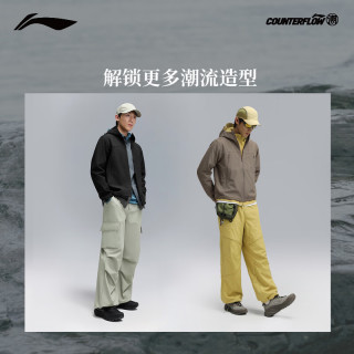 李宁 户外CF溯｜加绒保暖软壳外套男子26新款休闲舒适百搭运动上衣 黑029-4 S