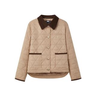 TEENIE WEENIE 小熊女装保暖菱格绗缝棉服春秋季时髦温暖舒适巴恩风外套