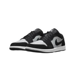 耐克 Jordan Air Jordan 1 舒适贴合低帮复古篮球鞋男款黑灰553558-048