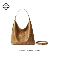CASSILE 卡思乐包包2024头层牛皮hobo高级感植鞣单肩包女潮