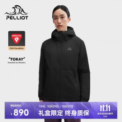 伯希和 Primaloft金标P棉户外棉服女保暖冬季厚外套124376130黑L