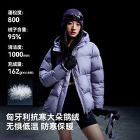 伯希和 户外800蓬泡芙羽绒服冬季女新款鹅绒保暖外套男 岩层灰 丨银离子蓄热
