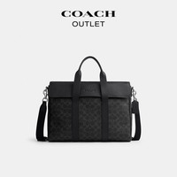 移动端：COACH 奥莱男士黑色老花SULLIVAN公文包斜挎包商务