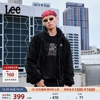 88VIP：Lee 舒适版立领织标Logo黑色男女同款摇粒绒棉服外套LUT010822209