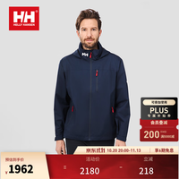 HELLY HANSEN, HH 海丽汉森hh24秋新CREW男款休闲户外运动梭织抓绒外套软壳 藏青色 L