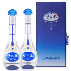 洋河 梦之蓝M3 52度 浓香型白酒 500ml*2瓶