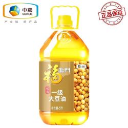 福临门 中粮出品福临门优选一级转基因大豆油5L 家用餐饮食堂炒菜食用油