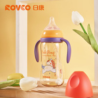 日康 PPSU奶瓶9个月以上宝宝宽口奶瓶 300ml  红色