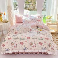Hello Kitty 三丽鸥正版授权卡通印花床品套装学生宿舍三件套四件套