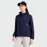 限尺码:思凯乐 户外运动春秋外套女上衣女士连帽弹力休闲针织夹克女软壳衣外套女
