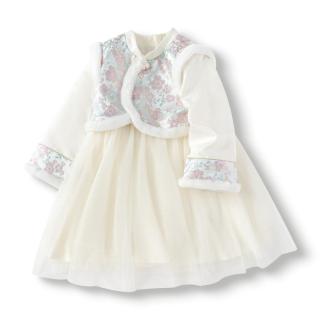 巴拉巴拉 国风汉服婴幼儿童裙子女童公主裙网纱连衣裙春秋拜年服甜美高级感