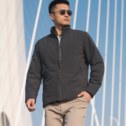 龙牙 二代风神棉服轻量便携秋冬季男防寒服冬季保暖男士黑色棉衣 黑色 谍影灰 S (170) 92a(121-144斤)