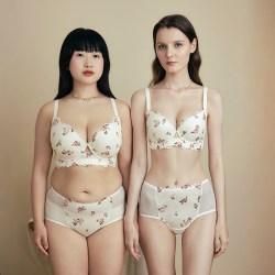 EMMA ROSE EMMAROSE胖mm大胸显小文胸薄款大码内衣聚拢收副乳防下垂胸罩女