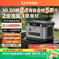 UDPOWER 【2度电2400W】户外电源移动快充220V 大容量便携自驾露营