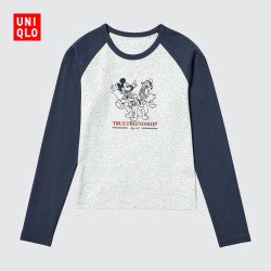 优衣库 Mickey＆Friends UT/长袖女装488157 69 藏青色 M