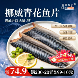 Seamix 冷冻挪威青花鱼片1kg 独立包装3-4袋