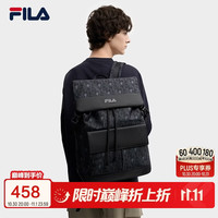 斐乐 黑武士丨斐乐官方男士背包冬时尚休闲翻盖双肩包书包电脑包