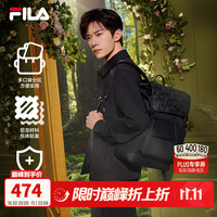 斐乐 黑武士老花满印双肩包 防泼水 XS