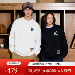 Mitchell&Ness MITCHELL & NESS卫衣NY洋基LA道奇百搭长袖圆领运动上衣男女 洛杉矶道奇白 M