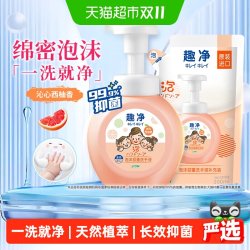 狮王 趣净泡沫抑菌洗手液 沁心西柚味 250ml+200ml