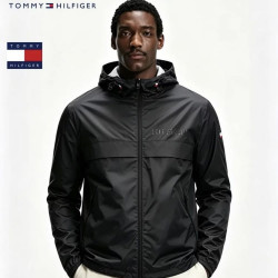 TOMMY HILFIGER 春夏新款时尚运动男轻薄夹克外套 送男友153AN883黑