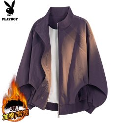 PLAYBOY 夹克男士外套男装秋冬季痞帅廓形飞行服休闲高端工装衣服