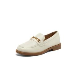 Bata 乐福鞋春夏舒适百搭通勤英伦一脚蹬真皮软皮高级