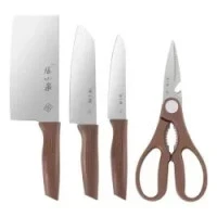 張小泉 厨房刀具套装+剪刀  四件套