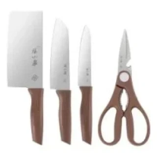 張小泉 厨房刀具套装+剪刀  四件套