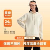 特步 连帽卫衣女春季保暖套头衫校园风休闲女运动卫衣