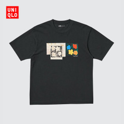优衣库 Andy Warhol UT/短袖T恤男装女装489158 09 黑色 L