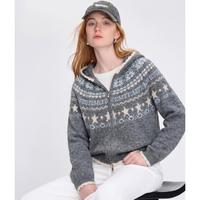 Esprit 北欧复古连帽秋冬氛围感软糯保暖针织衫女