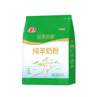 和氏 恒恩倍健全脂纯羊奶粉400g成人羊奶粉袋装送试喝