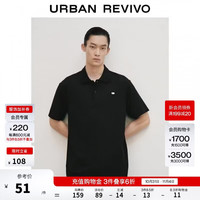 UR UR2026秋季新款男装气质都市书本刺绣短袖马球衫UMM460084