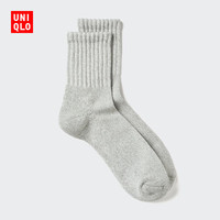 优衣库 HEATTECH袜子男装/中筒袜486957 03 灰色 S /M/25~27 cm
