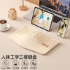 航世 HD428CL 三模无线 奶咖色 86键 键盘