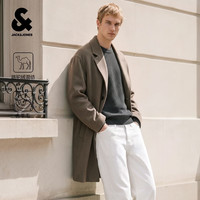 杰克琼斯 杰克·琼斯（JACK&JONES）冬男装毛呢大衣羊毛平驳领商务通勤